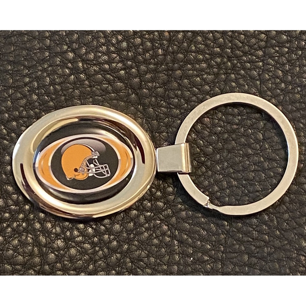 Cleveland Browns (1) Official NFL Premium Stainless steel /Acrylic Key Ring New.